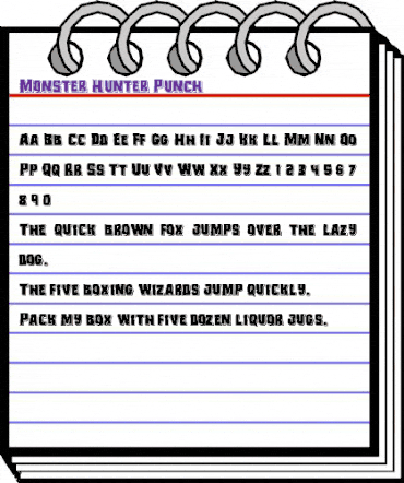 Monster Hunter Punch Regular animated font preview