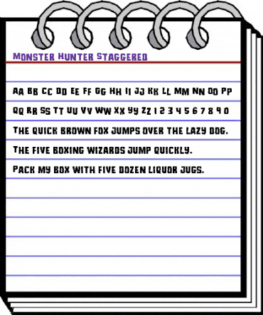 Monster Hunter Staggered Regular animated font preview