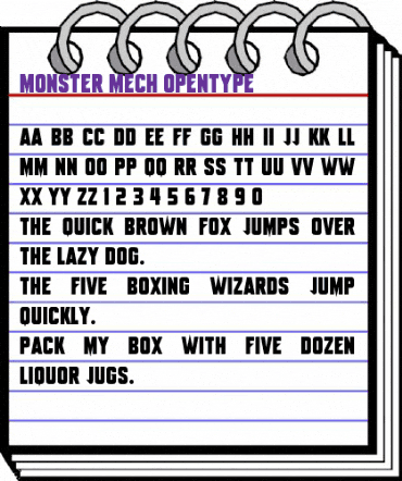 Monster Mech Regular animated font preview