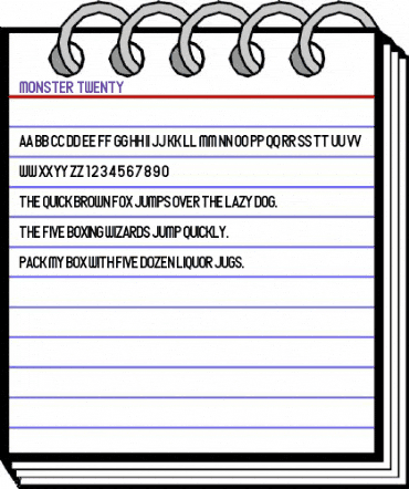 Monster Twenty Regular animated font preview Monster Twenty Regular animated font preview