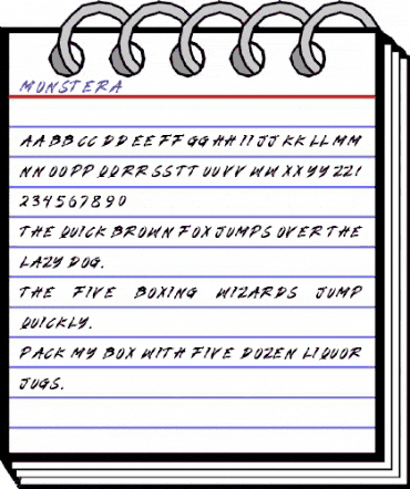MONSTERA Regular animated font preview