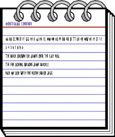 Monsterama Condensed Condensed animated font preview