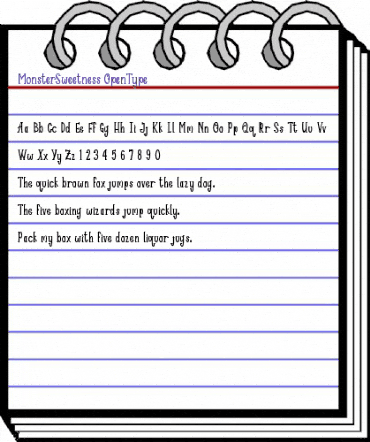 Monster Sweetness Regular animated font preview