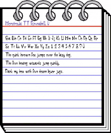 Monstroula TT Revealed1.0 animated font preview