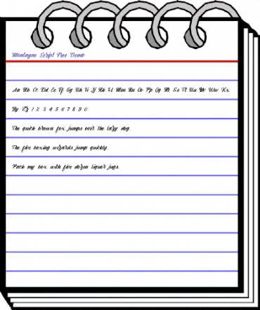 Montagne Script Free Demo Regular animated font preview Montagne Script Free Demo Regular animated font preview