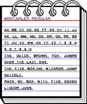 Montaplex Regular animated font preview