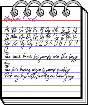Montaseli Script animated font preview
