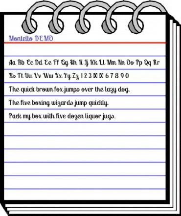 Montello DEMO Regular animated font preview