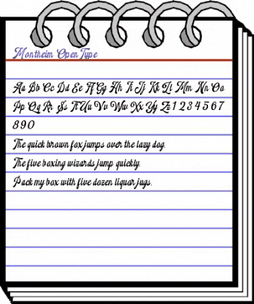 Montheim Regular animated font preview