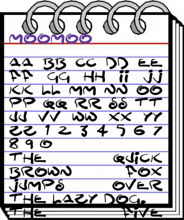MooMoo Regular animated font preview