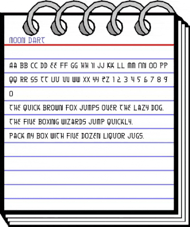 Moon Dart Regular animated font preview