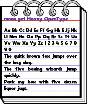 MOON GET! Heavy animated font preview