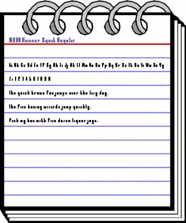 MOON Runner Squat Regular animated font preview