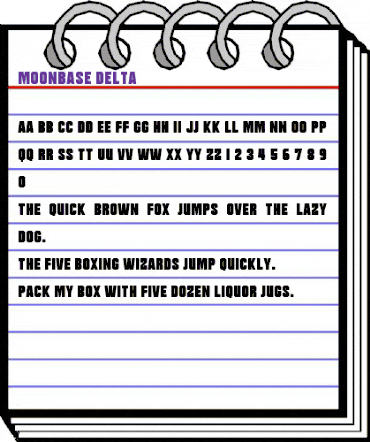 Moonbase Delta Regular animated font preview