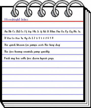 Moonbright Inline Regular animated font preview