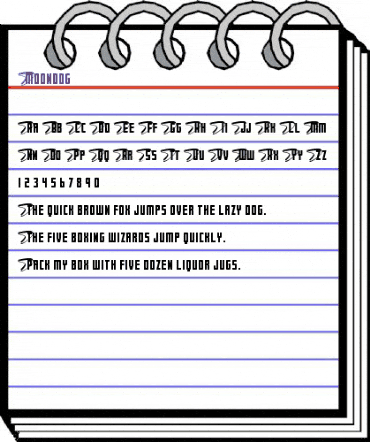 Moondog Regular animated font preview