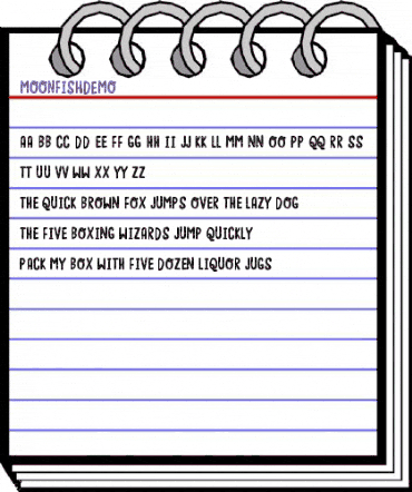 Moonfish DEMO Regular animated font preview