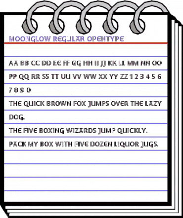 Moonglow Regular animated font preview Moonglow Regular animated font preview