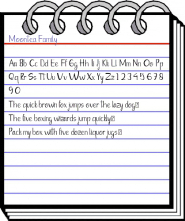 Moontea Family Regular animated font preview Moontea Family Regular animated font preview