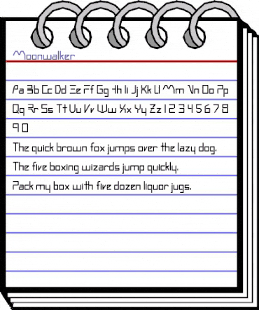 Moonwalker Regular animated font preview