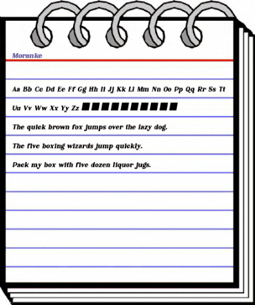 Moranke Regular animated font preview