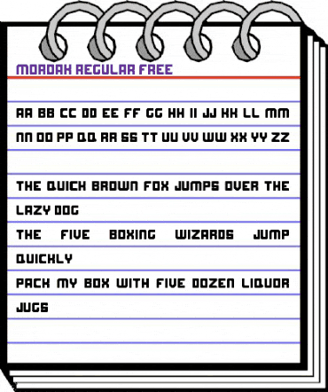 Mordak Regular animated font preview