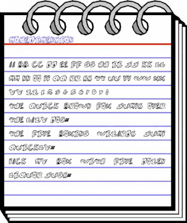 MoreDimension Regular animated font preview