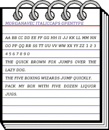MorganAvec ItalicCaps animated font preview