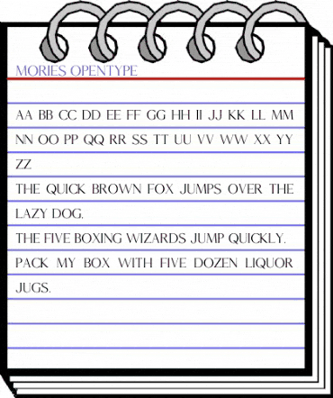 Mories Regular animated font preview