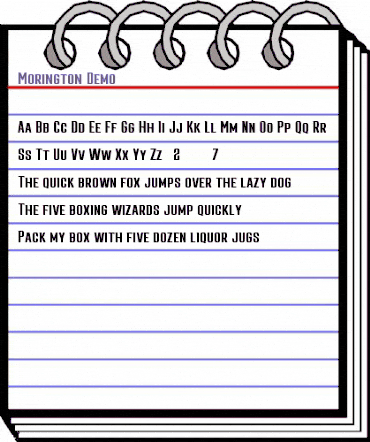 Morington Demo Regular animated font preview