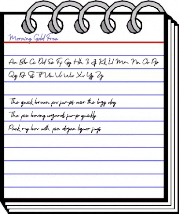 Morning Gold Free Regular animated font preview