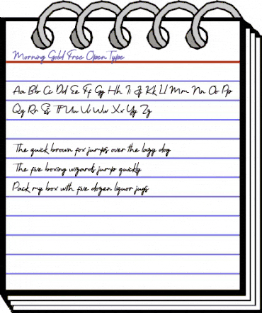 Morning Gold Free Regular animated font preview