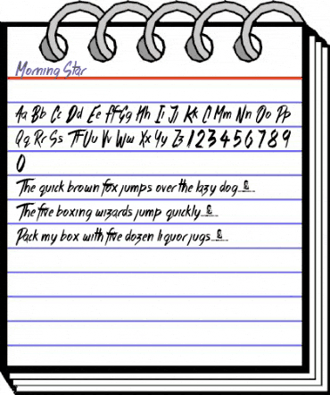 Morning Star Regular animated font preview