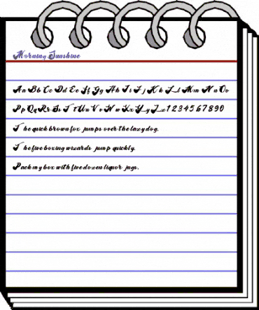 Morning Sunshine Regular animated font preview