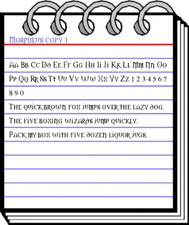 Morpheus Regular animated font preview
