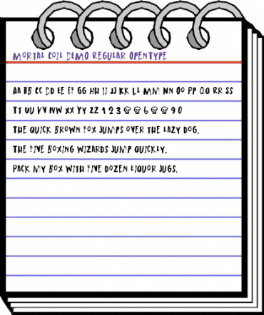 Mortal Coil DEMO Regular animated font preview