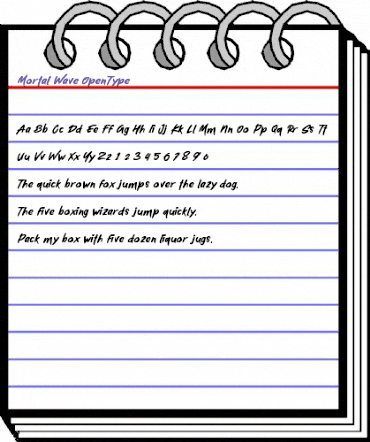 Mortal Wave Regular animated font preview