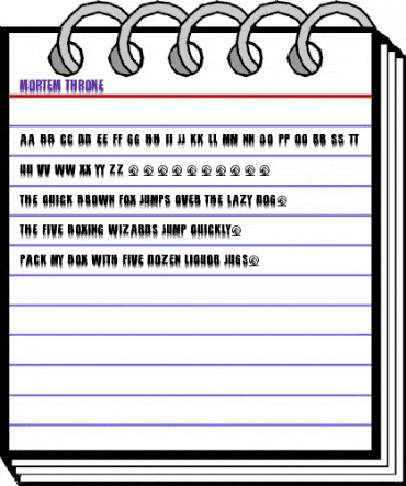 Mortem Throne Regular animated font preview