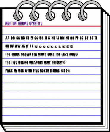 Mortem Throne Regular animated font preview Mortem Throne Regular animated font preview