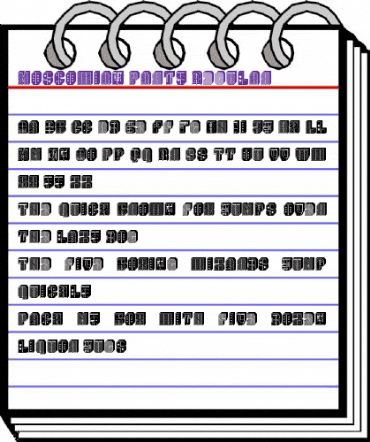 Moscowian Party Regular animated font preview