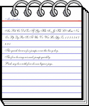 Mossbacker Regular animated font preview