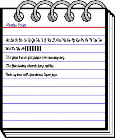 Mostley Script Regular animated font preview