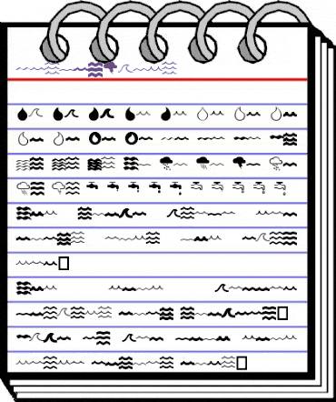 MostlyWaves Regular animated font preview