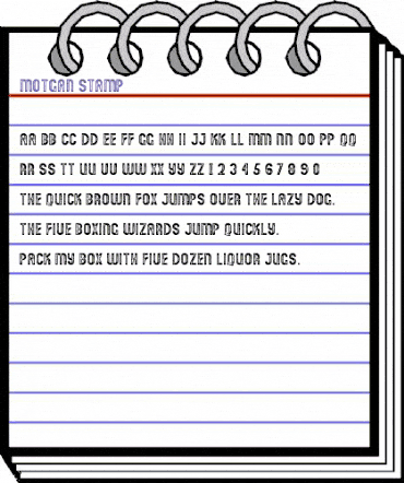 Motgan Stamp animated font preview