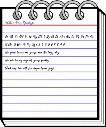 Mother Day Regular animated font preview