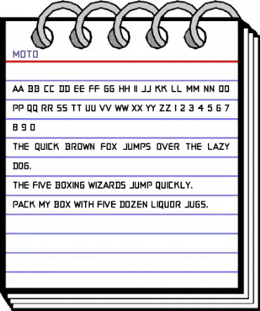 Moto Regular animated font preview
