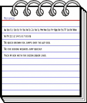 Motopica Regular animated font preview