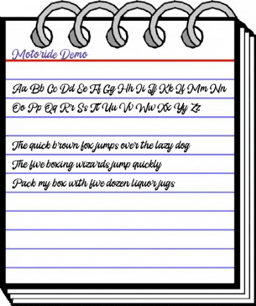 Motoride Demo Regular animated font preview