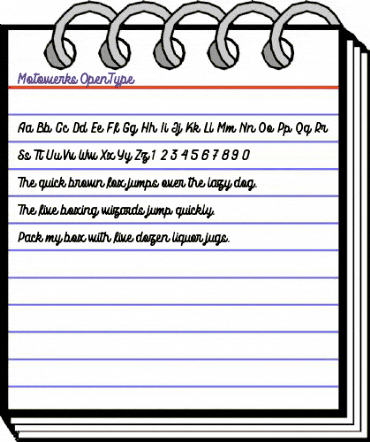 Motowerks Regular animated font preview