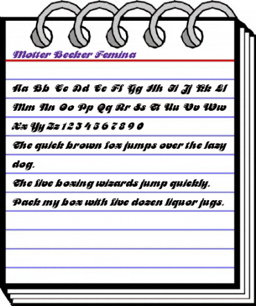 Motter Becker Femina Regular animated font preview